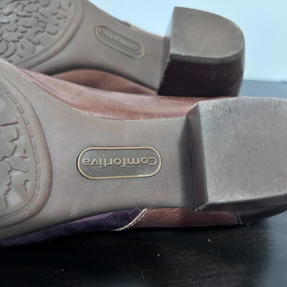 Comfortiva Alora Leather Mary Jane Brown Patchwork Women's size 8.5 - Picture 9 of 9